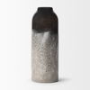 Emu Tall Black with Gray Vase, by Mercana, 5.12" length x 5.12" width x 12.32" height thumbnail 7