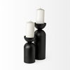 Alex Large Black Metal Cylindrical  Table Candle Holder thumbnail 5