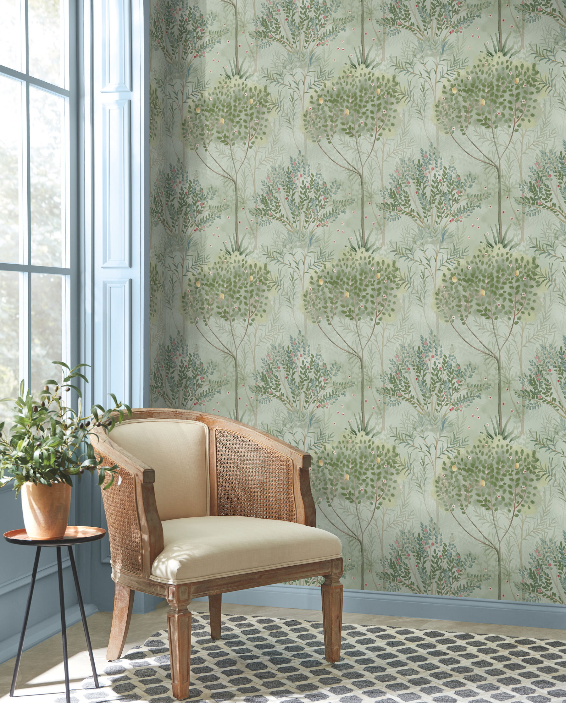 Orchard Green Wallpaper large image 