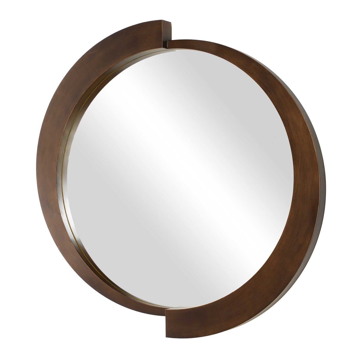 Reverse Round Mirror, by Uttermost, 43.75" width x 44.5" height x 2.12" depth View 4