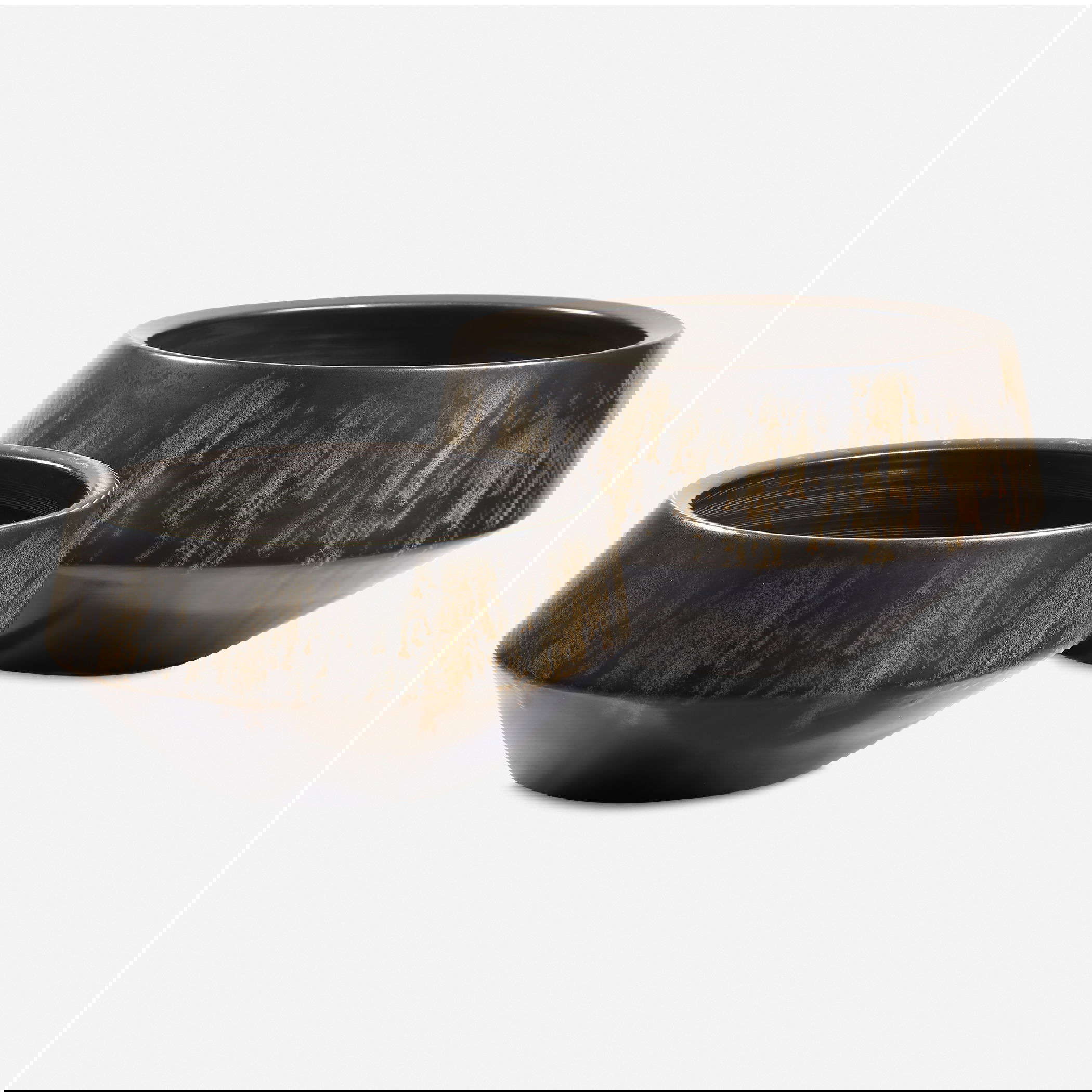 Bronze Duo Vases Set/2, Decorative by Uttermost, 11" width x 5.5" height x 11" depth View 1