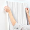 French Arctic Grey Linen Stripe Wallpaper, by York Wall, 27' length x 2'3" width x 0.02" depth thumbnail 3