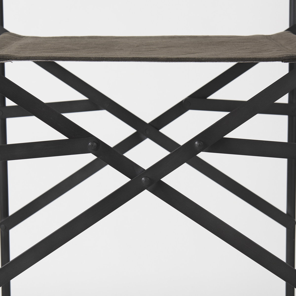 Direttore Backless 44.3in Seat Bar Stool | Brown/Gray Suede with Metal, Counter & Bar Stool by Mercana, 19.3" length x 20" width x 44.25" height View 9