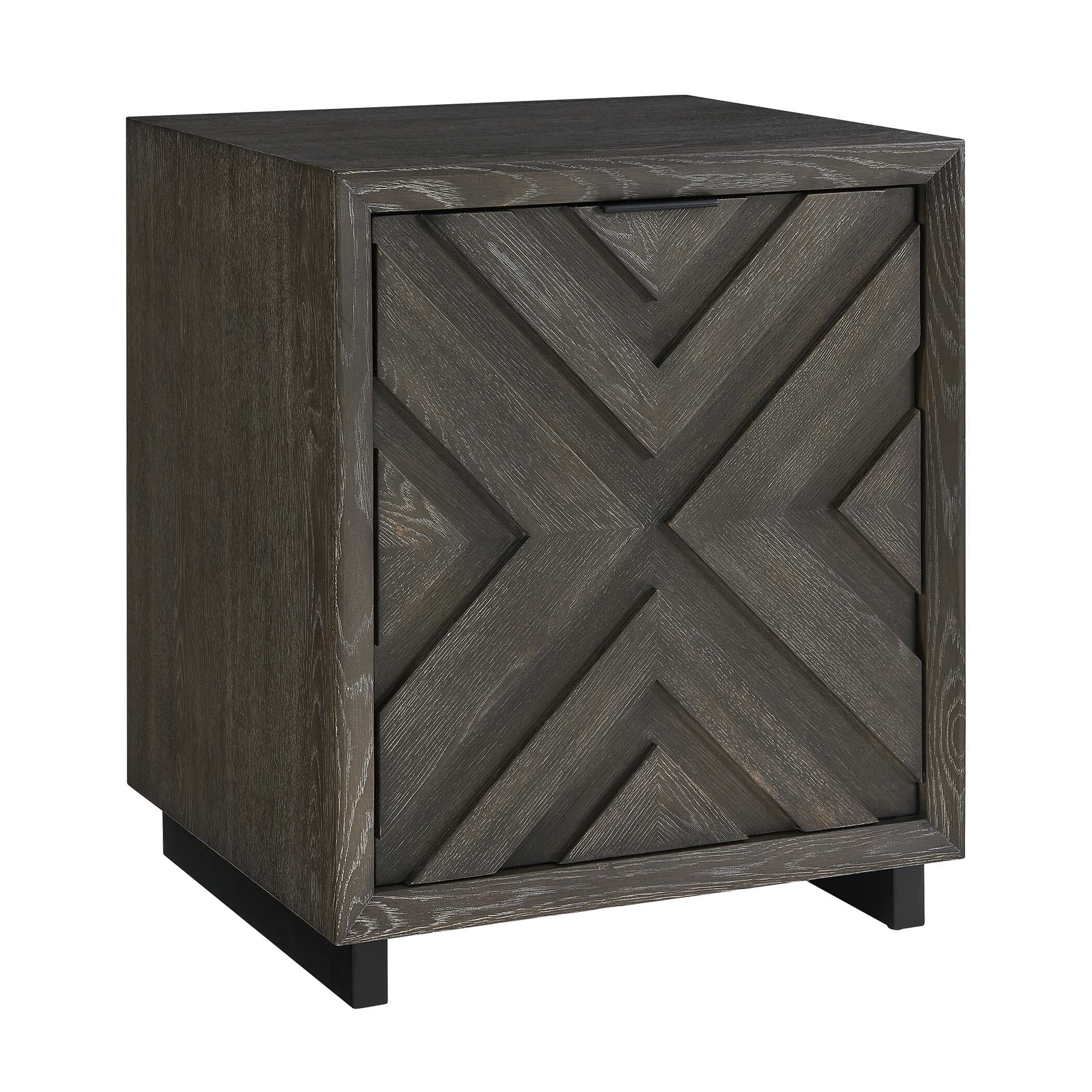 Barrett Dark Charcoal Oak Cabinet, Furniture by Uttermost, 22" width x 26" height x 20" depth View 6