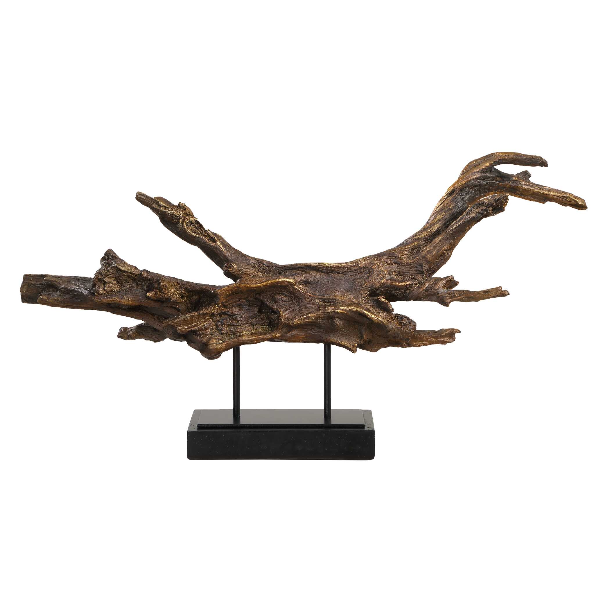 Gilded Sculpture Branch, Decorative by Uttermost, 25" width x 13" height x 4" depth View 6