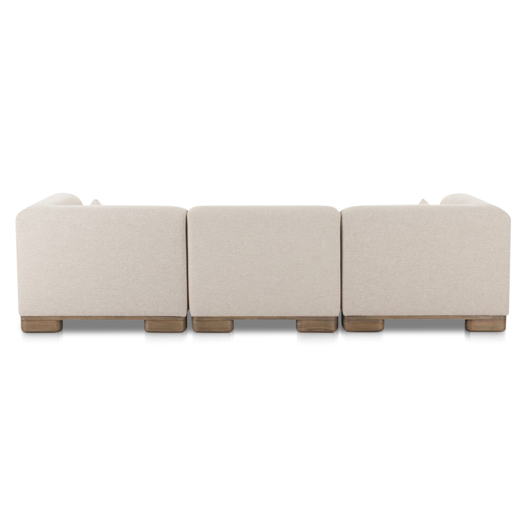 June Modular Sofa Oatmeal, Sectional Sofa by Moe's Home, 115" width x 30" height x 40" depth View 5