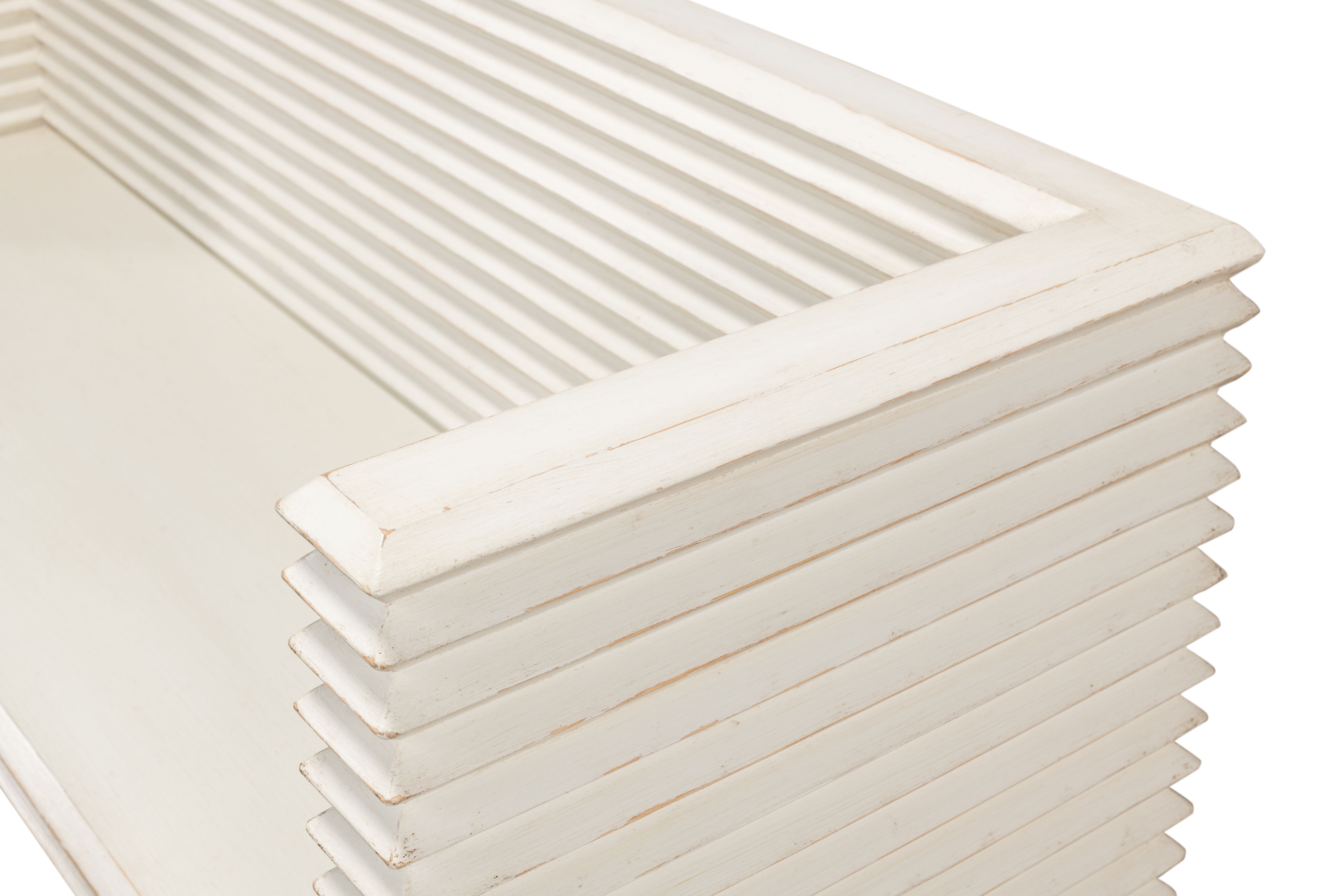 Stacked Bench, Antique White, Seating by Sarreid, 61" length x 19" width x 30" height View 15