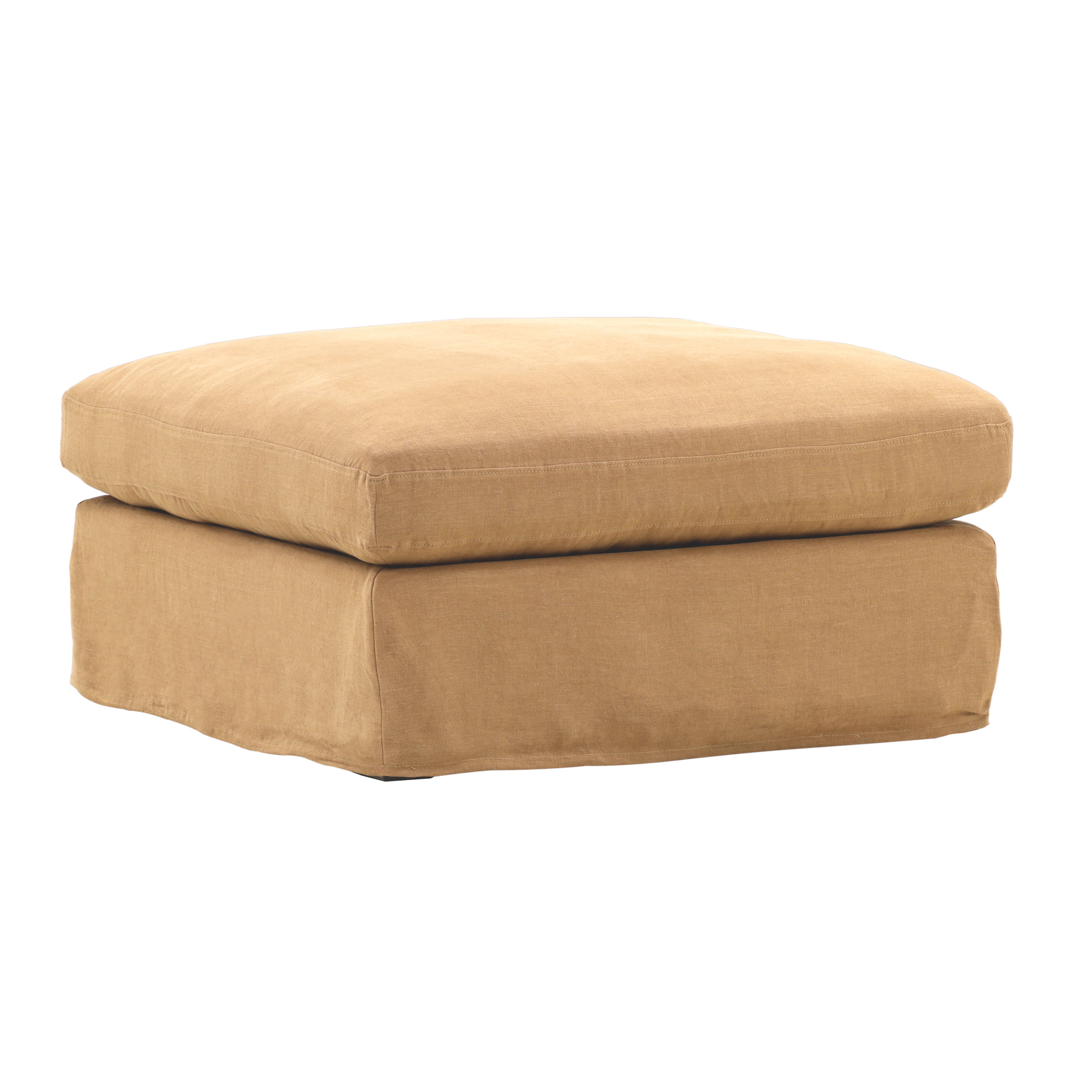 Dixie Ottoman Slipcover Wheat large image 