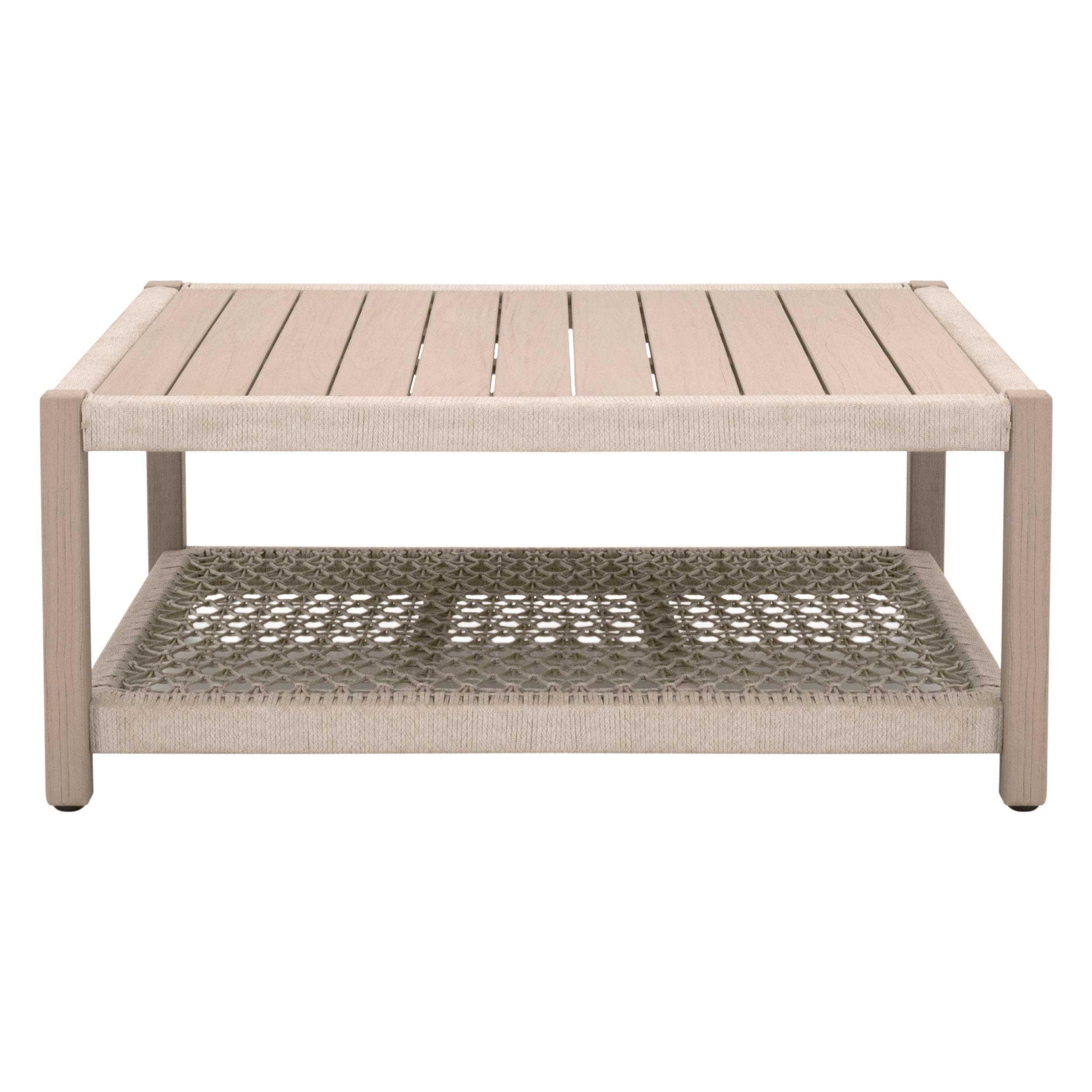Wrap Outdoor Square Coffee Table, by Essentials for Living, 42.25" width x 17.75" height x 42.25" depth