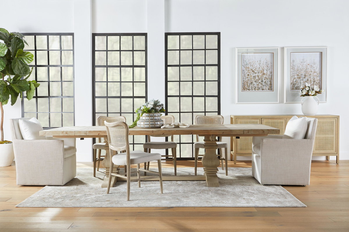 Monastery Extension Dining Table, by Essentials for Living, 84" width x 30" height x 43" depth View 15