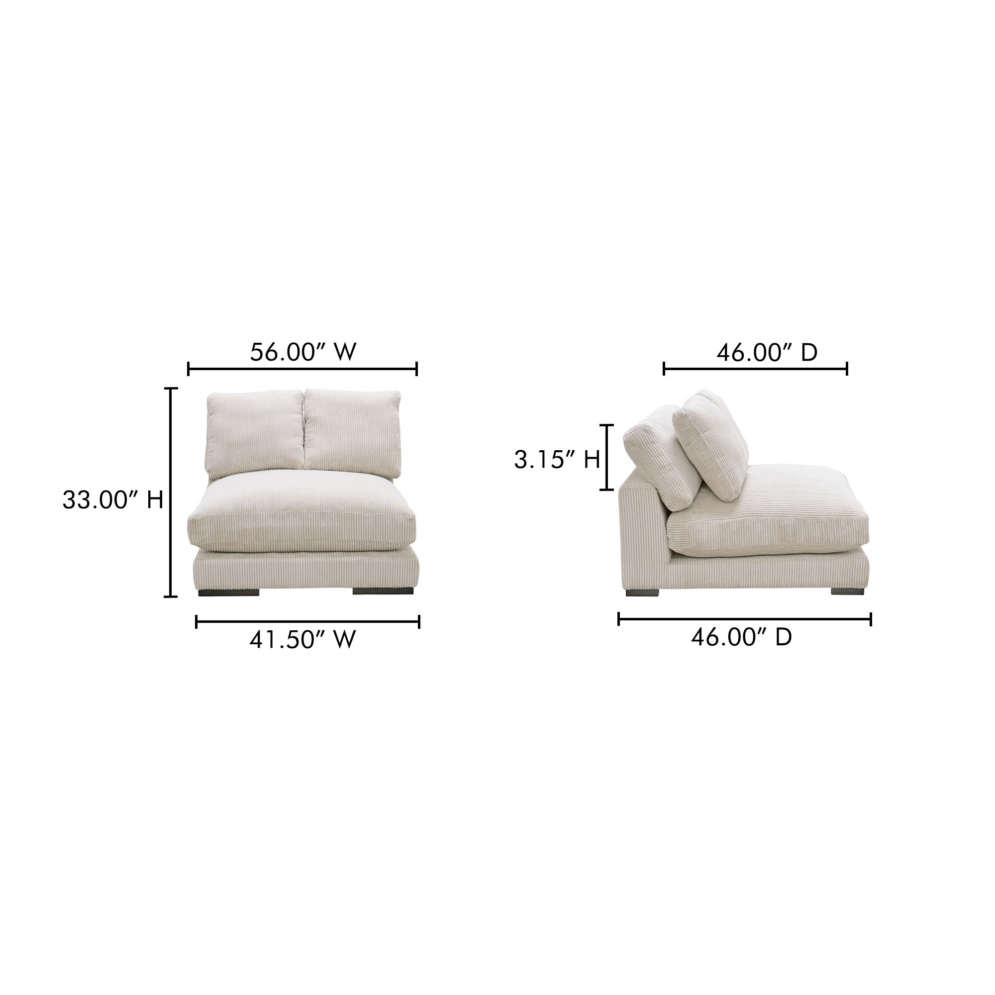 Plunge Slipper Chair Cappuccino large image 