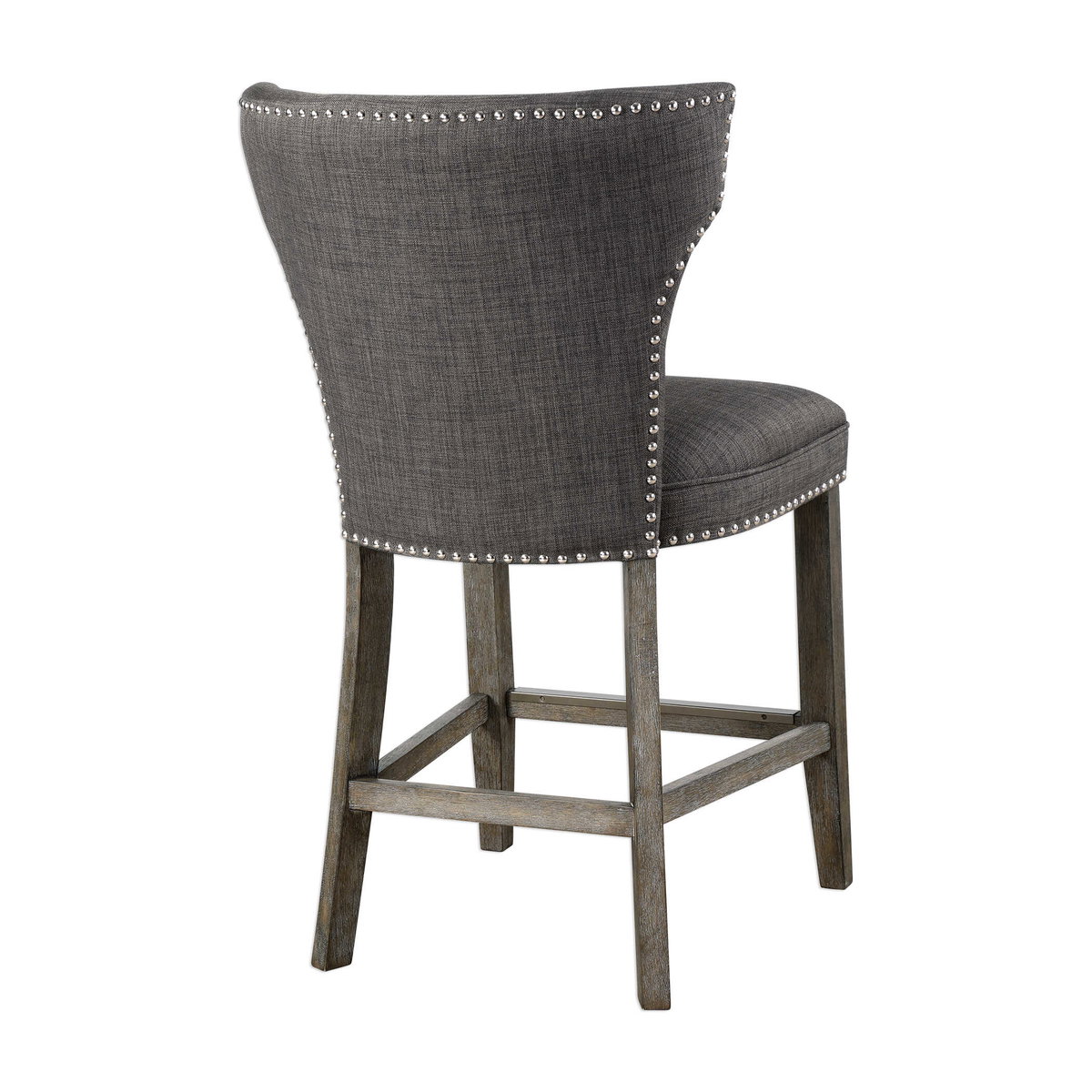 Arnaud Charcoal Counter Stool, Furniture by Uttermost, 23" width x 39" height x 26" depth View 5