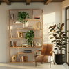 Mariz Bookcase, Shelving & Bookcase by Dovetail, 55" width x 87" height x 13" depth thumbnail 5