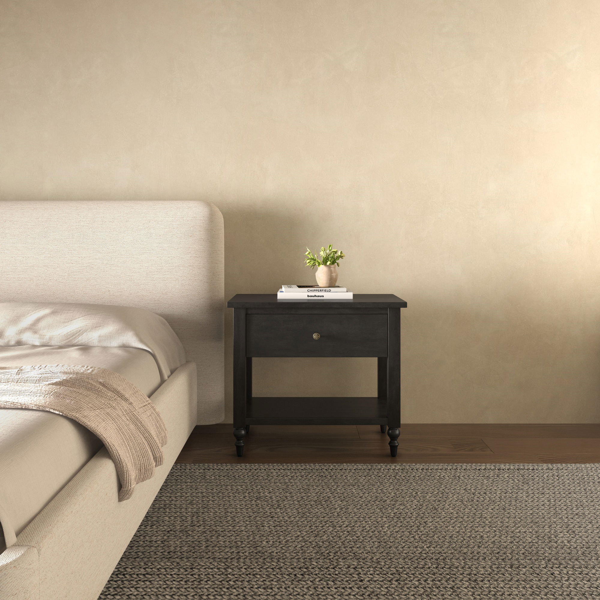 Katherine Nightstand Black, by Moe's Home, 30" width x 26" height x 18" depth View 7