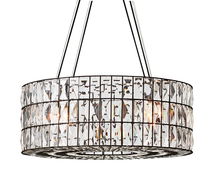 Online Designer Bedroom Adeline Faceted Crystal Round Chandelier, Bronze, Large 27" Diameter