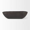 Athena Extra Large Oblong Black-Brown Reclaimed Wood Bowl, Decorative Bowl by Mercana, 26" length x 10" width x 7" height thumbnail 6