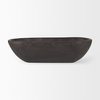 Athena Extra Large Oblong Black-Brown Reclaimed Wood Bowl, Decorative Bowl by Mercana, 26" length x 10" width x 7" height thumbnail 6