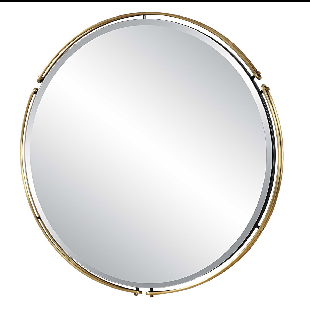 Wesley Round Mirror, by Uttermost, 38.25" width x 38.25" height x 1.5" depth View 4