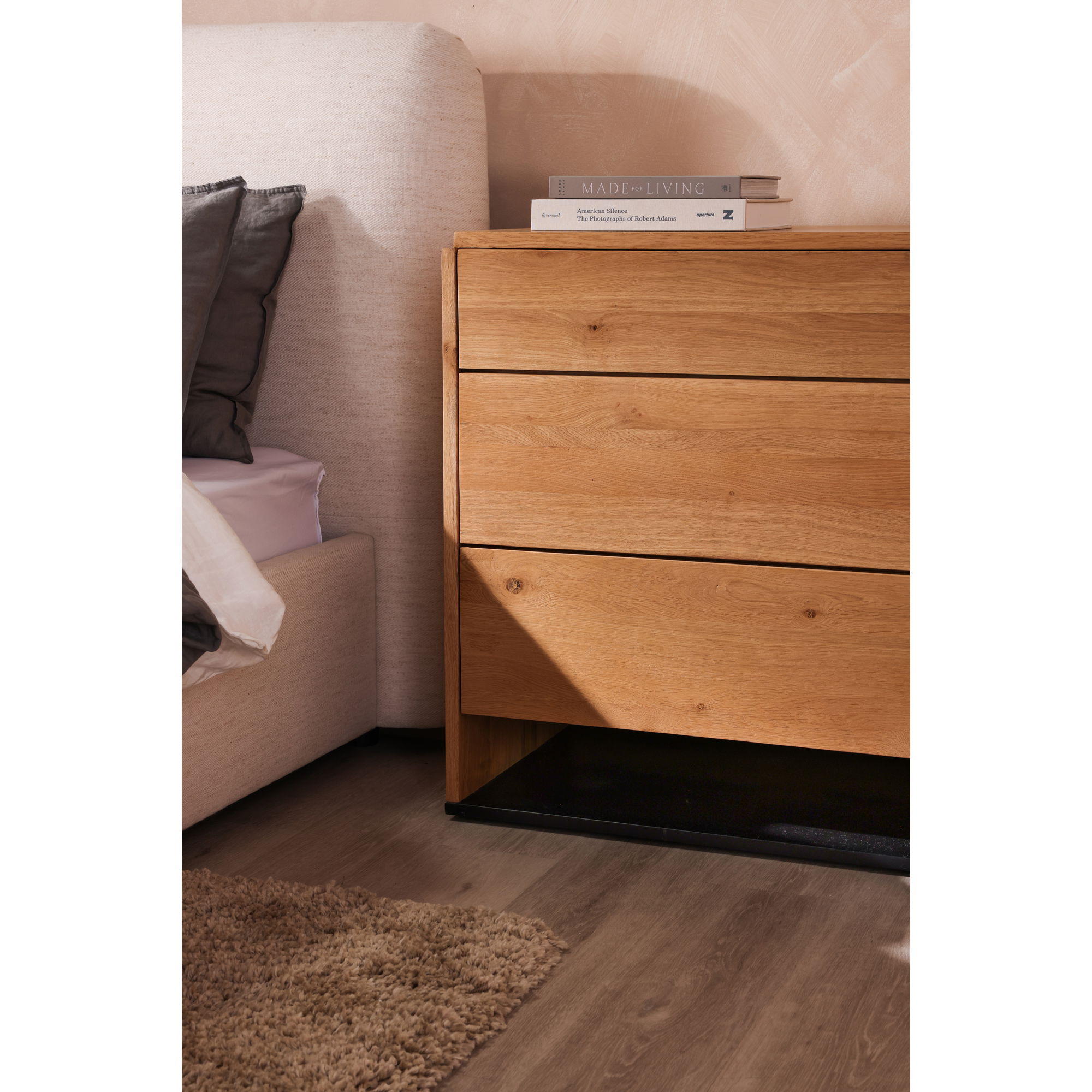 Quinton 3 Drawer Nightstand Natural Oak large image 