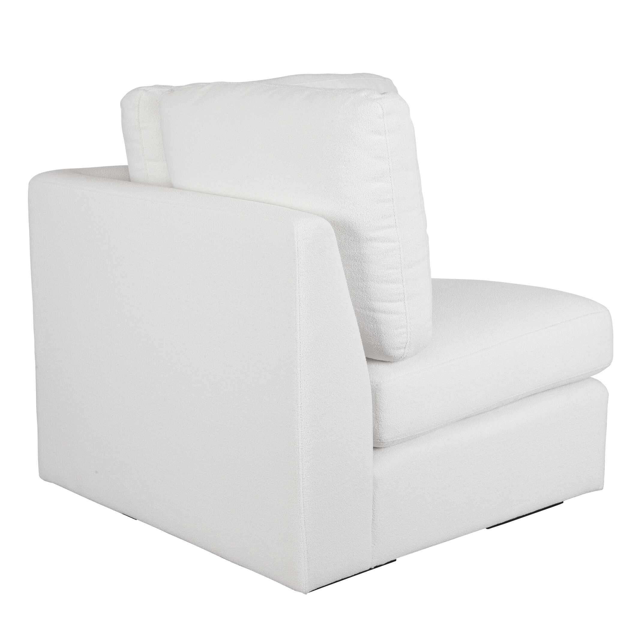 Refuge Arctic White Corner Sofa, Furniture by Uttermost, 37.5" width x 30" height x 37.5" depth View 3