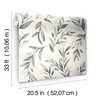 Olive Branch Charcoal Wallpaper, by York Wall, 33' length x 1'8.5" width x 0.02" depth thumbnail 6