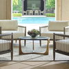 Bohdi Outdoor Brass Coffee Table, Outdoor Table by Uttermost, 2'8" width x 1'4" height x 2'8" depth thumbnail 2
