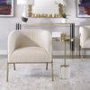 Jacobsen Off White Shearling Accent Chair, by Uttermost, 27" width x 29" height x 27" depth thumbnail 4