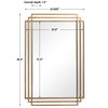 Amherst Brushed Gold Mirror, by Uttermost, 1'11.62" width x 3'0.5" height x 1.5" depth thumbnail 3