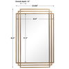 Amherst Brushed Gold Mirror, by Uttermost, 23.62" width x 36.5" height x 1.5" depth thumbnail 3