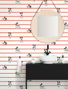 Disney Mickey Mouse Stripe Red Wallpaper, by York Wall, 33' length x 1'8.5" width x 0.02" depth thumbnail 4