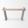 Elaine III 60L x 16W Brown Wood Angled Leg Console Table, by Mercana, 60" length x 16" width x 33" height thumbnail 4