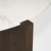 Bianca Dark Brown Wood with Marble Round Top Coffee Table thumbnail 6