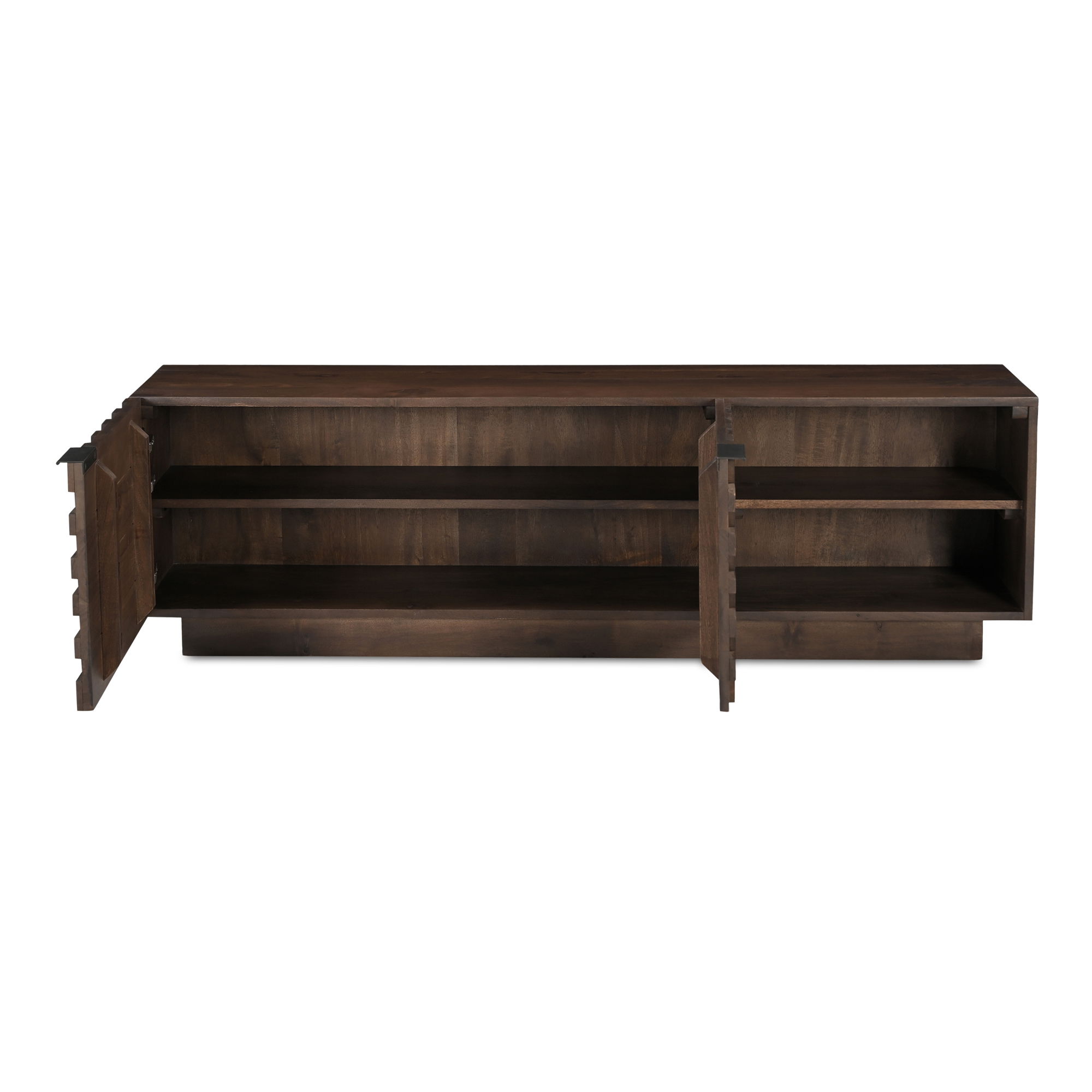 Easton Media Cabinet Brown, Media Console by Moe's Home, 60" width x 18" height x 14" depth View 3