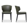 Delaney Dining Chair Dark Green-set Of Two, by Moe's Home, 20.1" width x 30.7" height x 21.7" depth thumbnail 3