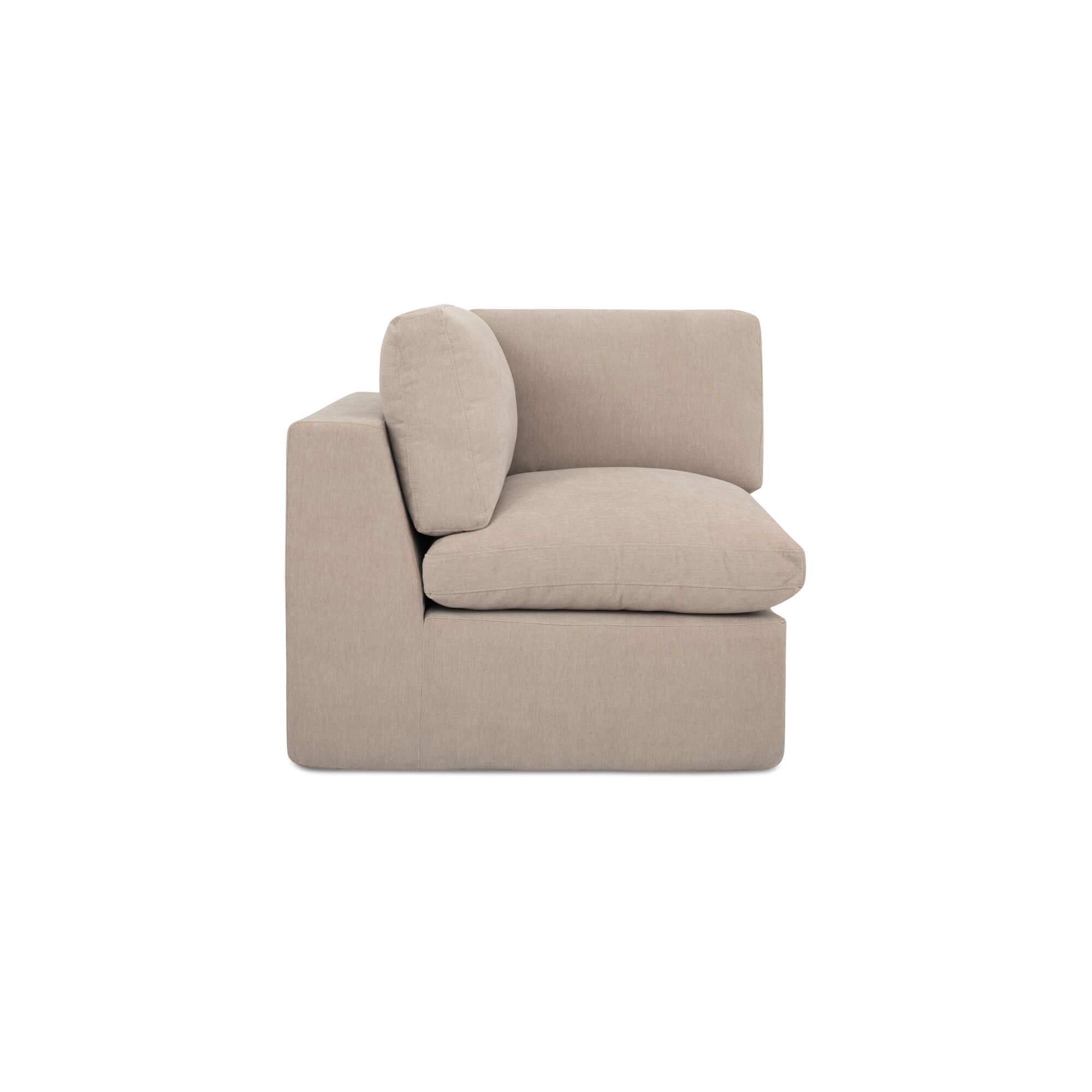 Cates Corner Chair Pebble, Sectional Sofa by Moe's Home, 36.25" width x 35.4" height x 36.25" depth View 1