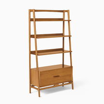 Online Designer Bedroom Mid-Century 38" Bookshelf, Wide Tower, Acorn