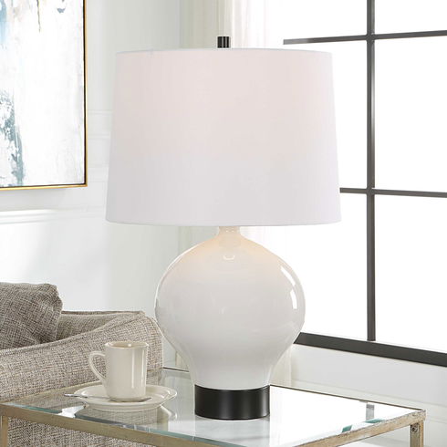 Collar Gloss White Table Lamp