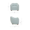 Bria Accent Chair Light Blue, by Moe's Home, 34.6" width x 29.6" height x 33.5" depth thumbnail 7