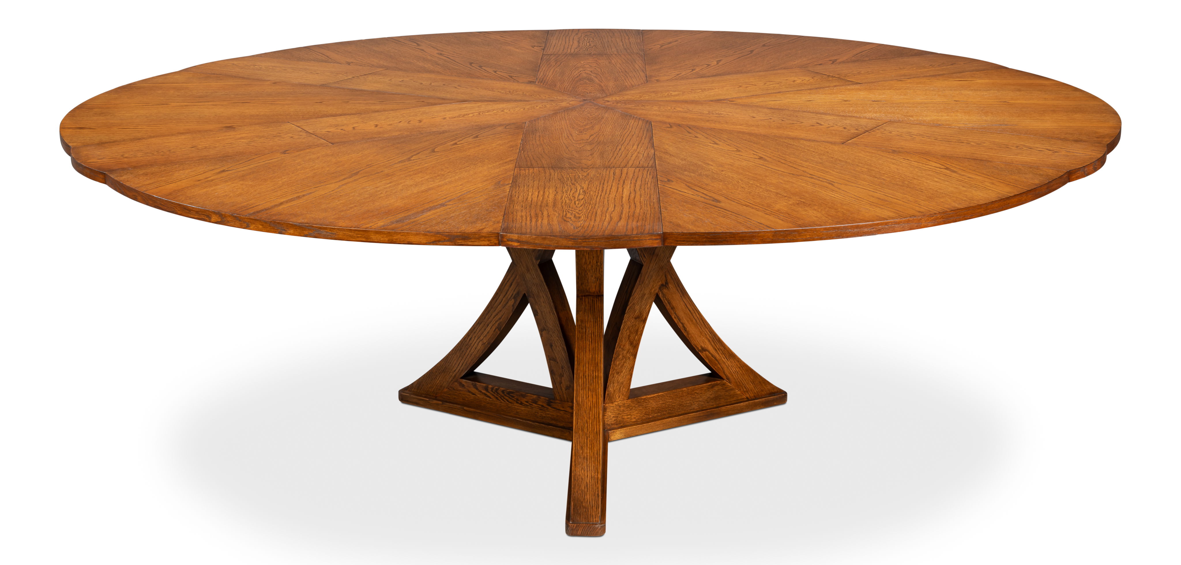 Casual Jupe Dining Table,Tobacco B,Med, by Sarreid, 55" length x 55" width x 30" height View 11