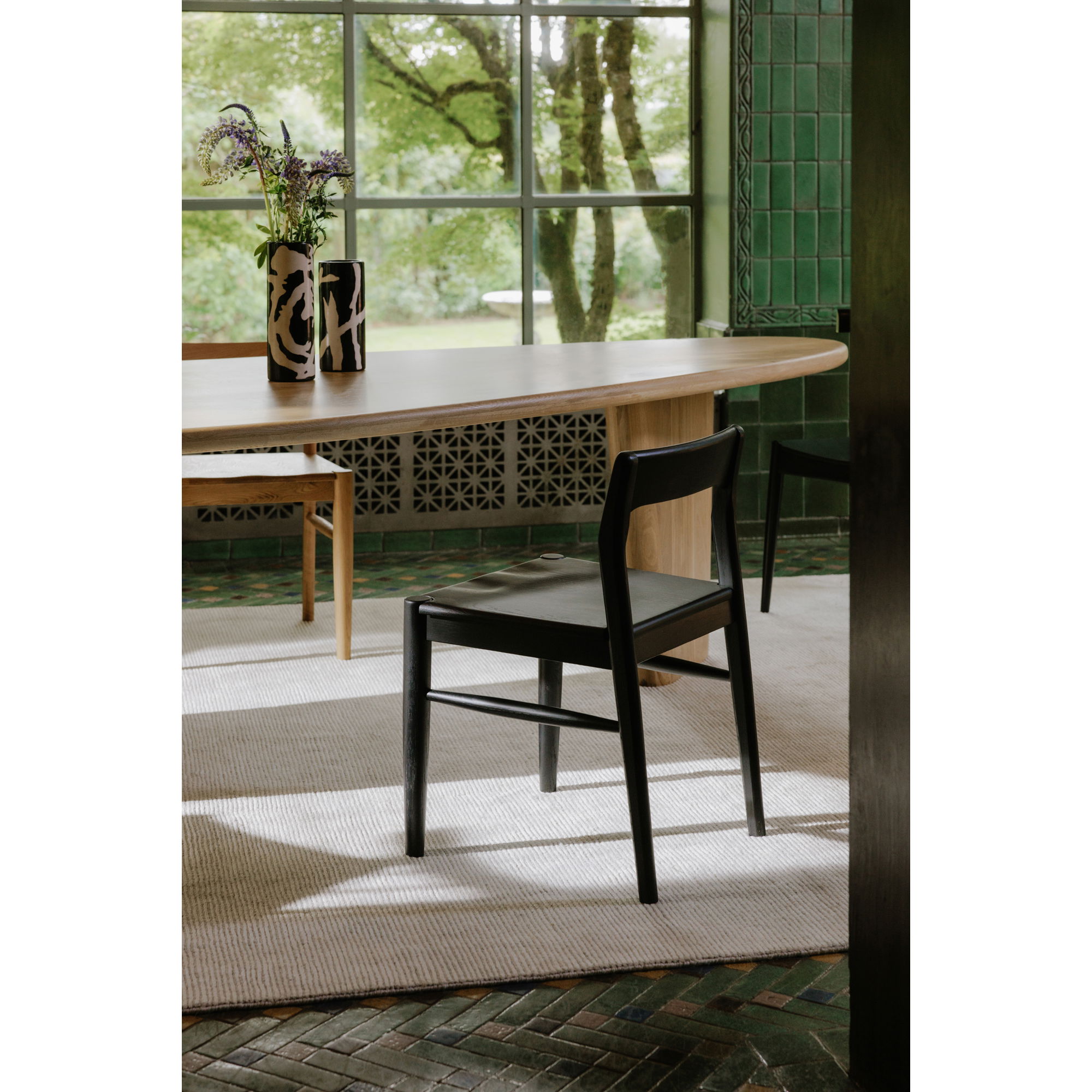 Owing Dining Chair Black - Set Of Two, by Moe's Home, 19.5" width x 30" height x 20" depth View 8