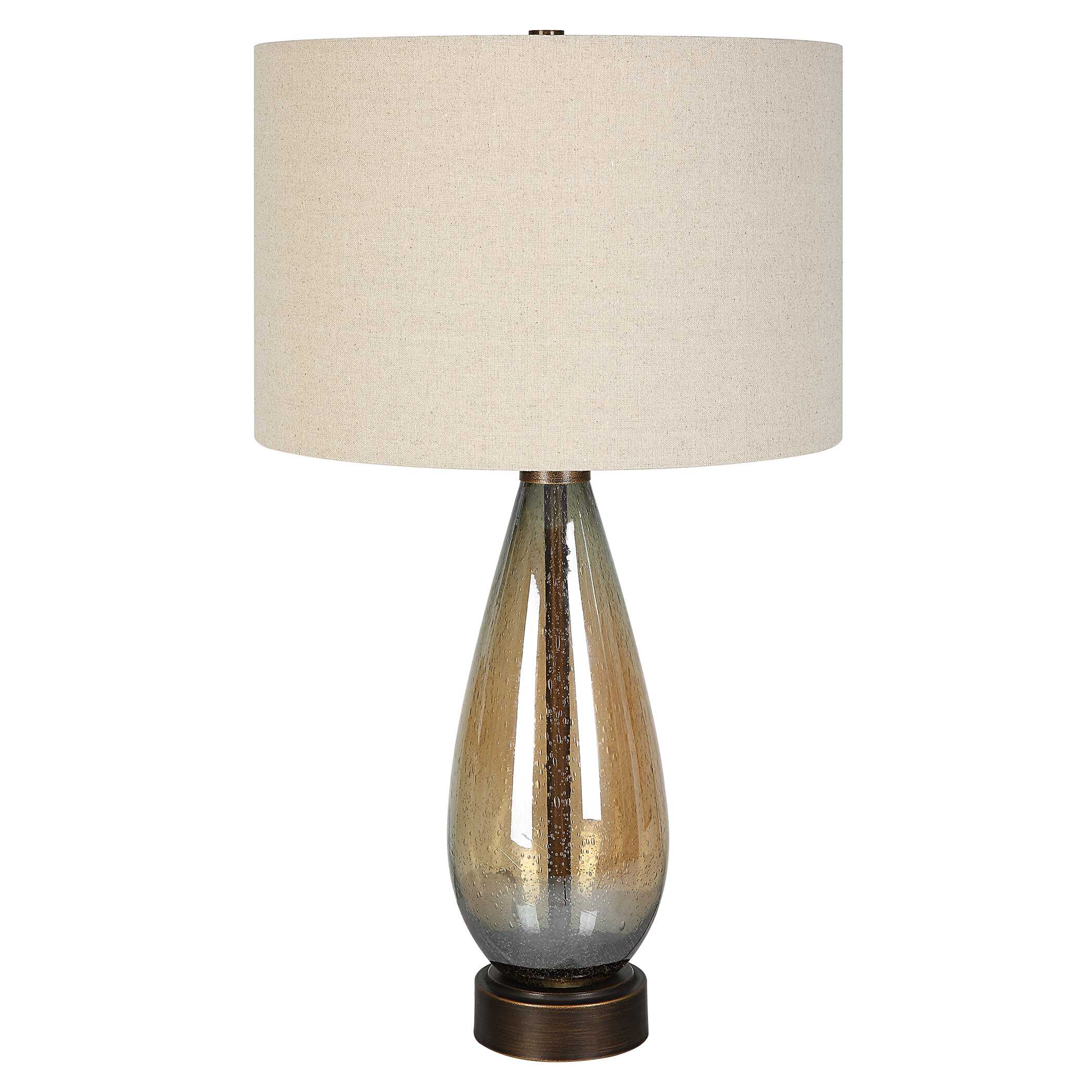 Baltic Teardrop Glass Table Lamp, by Uttermost, 16" width x 29" height x 16" depth View 5