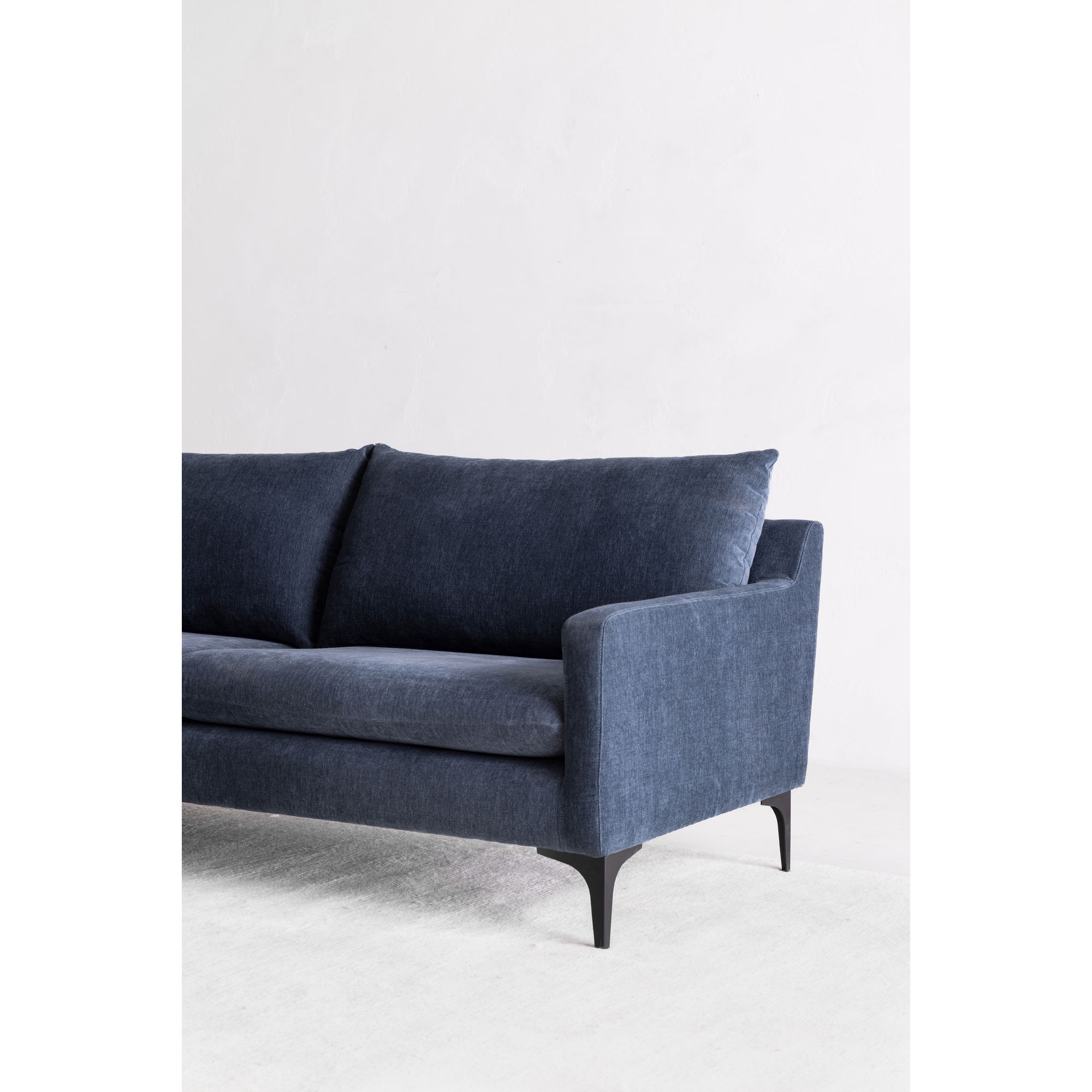 Paris Sofa Blue, Sofas & Sectional by Moe's Home, 80" width x 27" height x 35" depth View 9