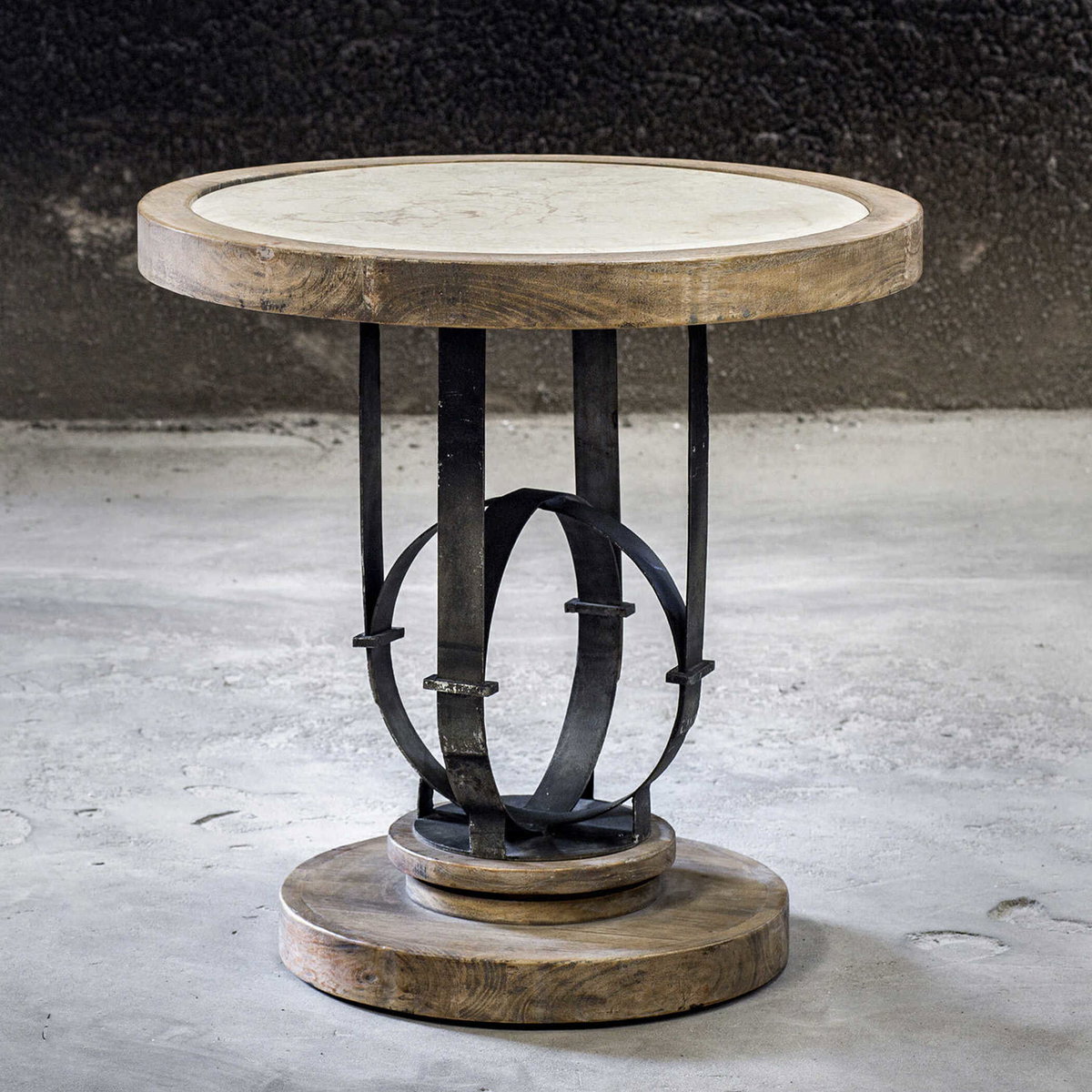 Sydney Light Oak Side Table, Side & End Table by Uttermost, 24" width x 24" height x 24" depth View 4