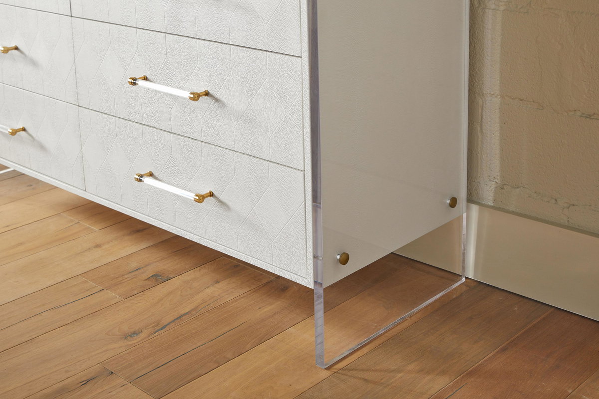 Sonia Shagreen 6-Drawer Double Dresser, by Essentials for Living, 62.25" width x 34" height x 19.5" depth View 12