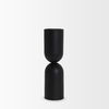 Qamra Tall Black Metal Pillar Candle Holder, Candles & Candle Holder by Mercana, 3.5" length x 3.5" width x 12.5" height thumbnail 4