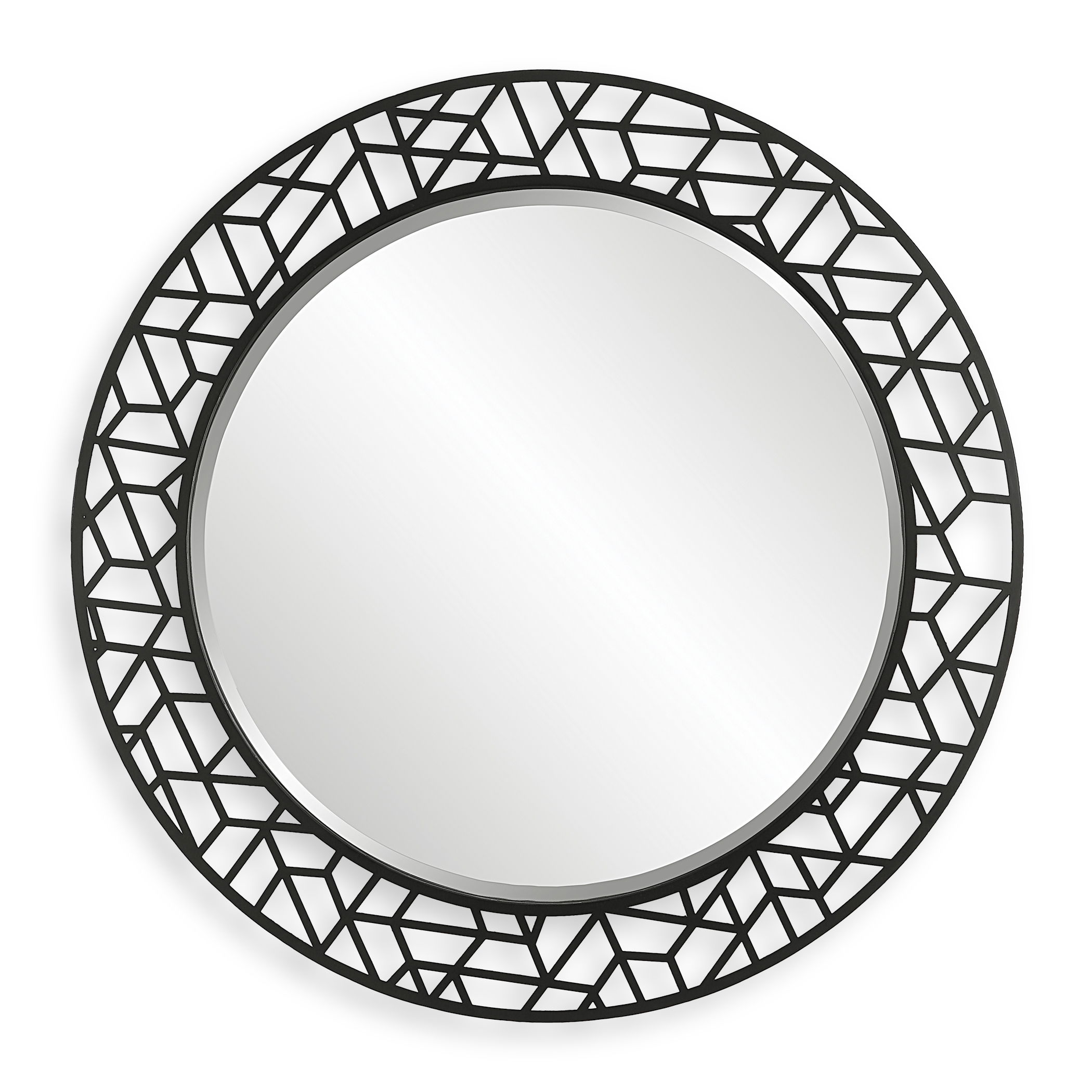 Mosaic Metal Round Mirror large image 