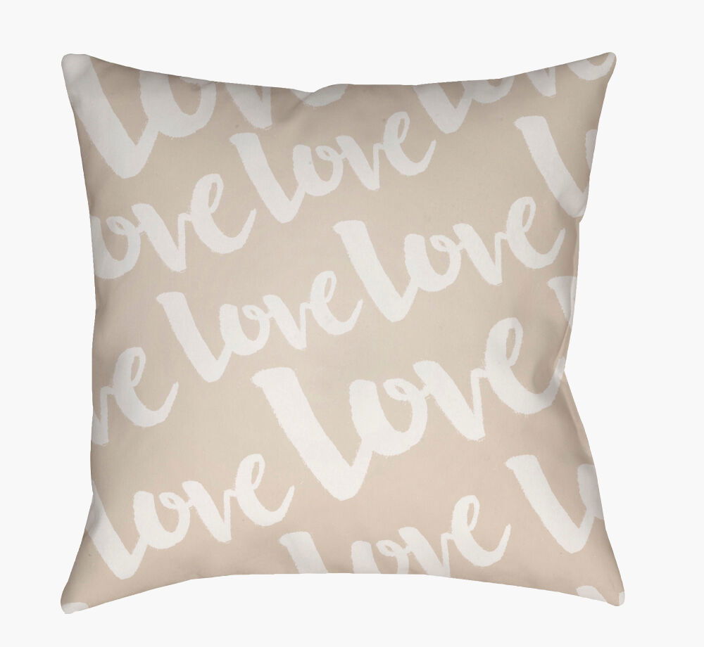 Love Accent Pillow, Decorative Pillow by Surya, 20" length x 20" width