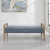 Daylight Sky Blue Bench, Benche by Uttermost, 59.25" width x 23" height x 21.5" depth thumbnail 4