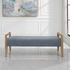 Daylight Sky Blue Bench, Furniture by Uttermost, 59.25" width x 23" height x 21.5" depth thumbnail 4