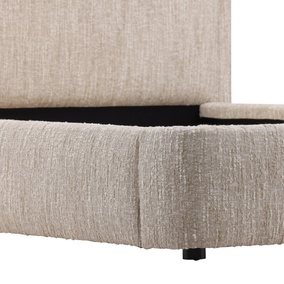 Agi Bed King Beige, by Dovetail, 88.5" width x 43.5" height x 88" depth View 8